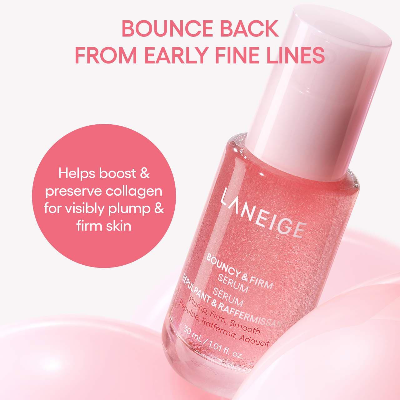 Bouncy & Firm Radiance Boosting Serum with Peony & Collagen Complex™ - Laneige